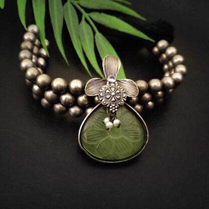 Floral Water Green Choker