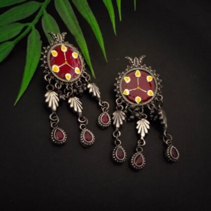 Round tribal handpainted -8