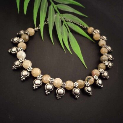 Beige semi precious