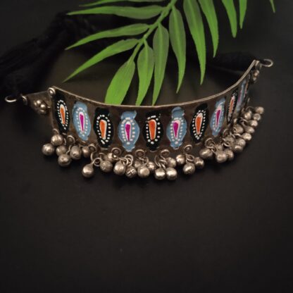 Tribal handpainted choker -2