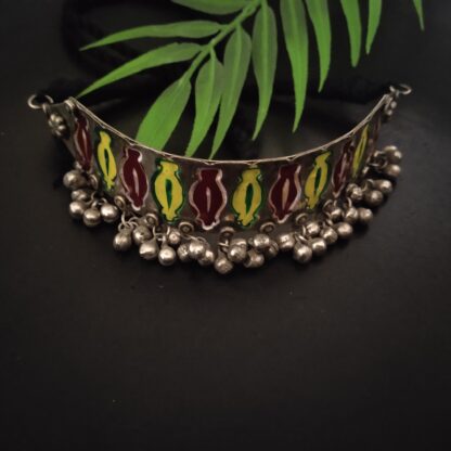 Tribal handpainted choker -3