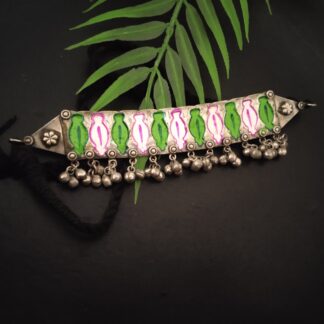 Tribal handpainted choker -4