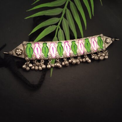 Tribal handpainted choker -4