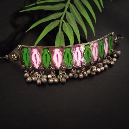 Tribal handpainted choker -4 - Image 2