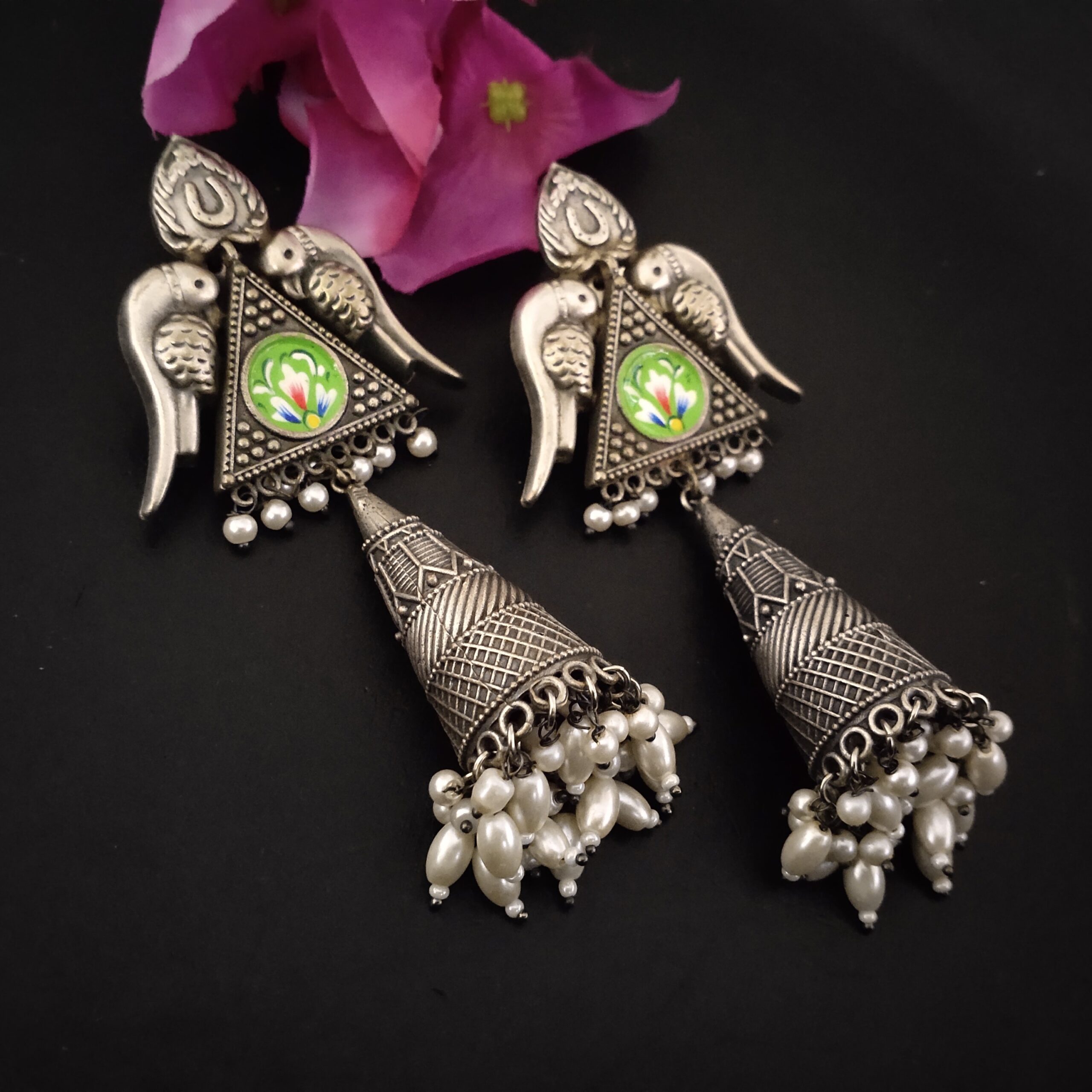 To buy whatsapp @9335835609 #earring #oxidisedearring | Junk jewelry,  Jewelry design, Earrings