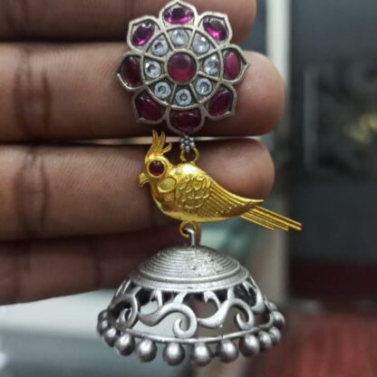 Ornate dual jhumka -5 - Image 2