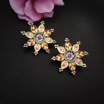 Yellow hand-painted floral