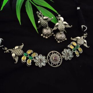 Floral bird choker set -1