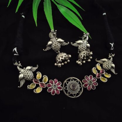 Floral bird choker set -7