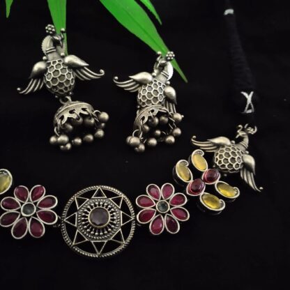 Floral bird choker set -7 - Image 2