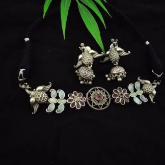 Floral bird choker set -3