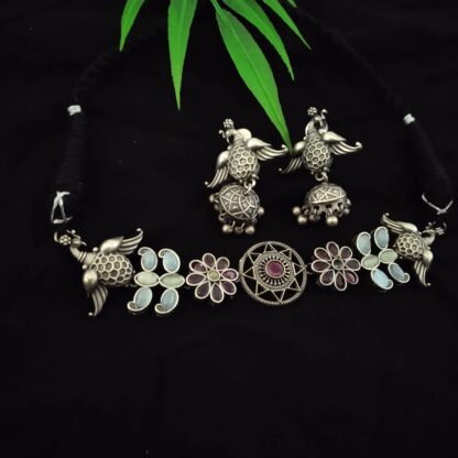 Floral bird choker set -3