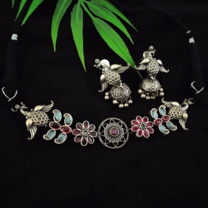 Floral bird choker set -5