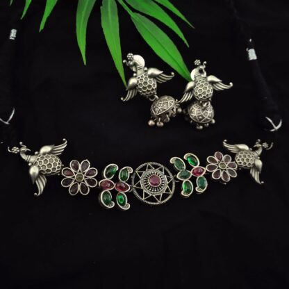 Floral bird choker set -6
