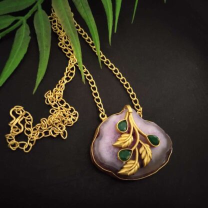 Irregular agates leaves -4