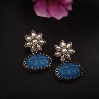 Floral pearl blue
