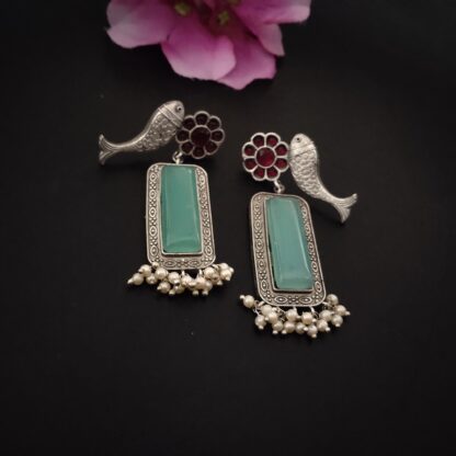 Teal floral matsya