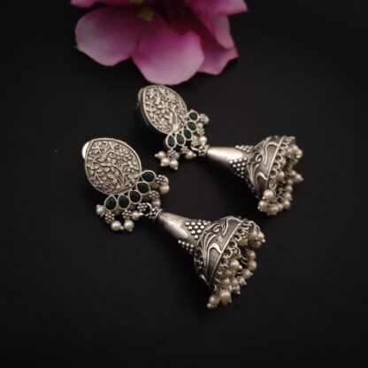 Ornate drop jhumka - 6