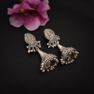 Ornate drop jhumka - 4
