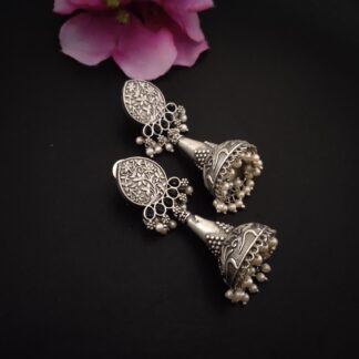 Ornate drop jhumka - 3