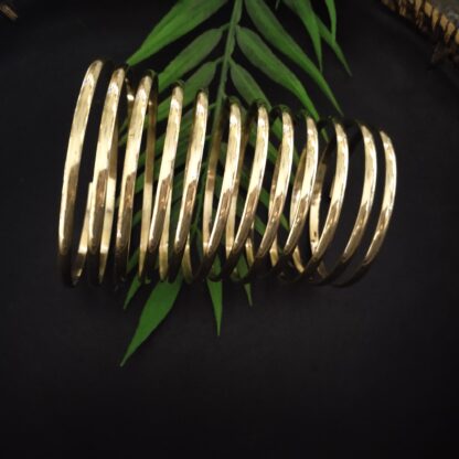 Spiral gold tribal bracelet - XL - Image 2