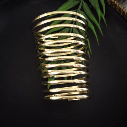 Spiral gold tribal bracelet - XL - Image 3