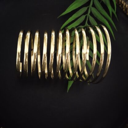Spiral gold tribal bracelet - XL