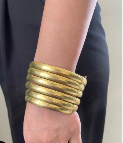 Spiral gold tribal bracelet -s - Image 4