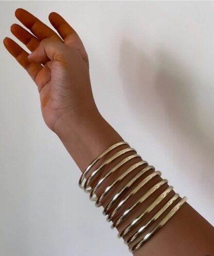 Spiral gold tribal bracelet - XL - Image 5