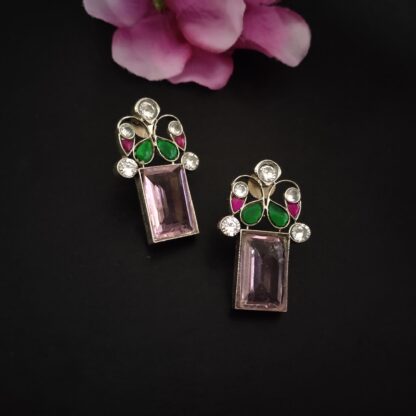 Rectangle pink. floral