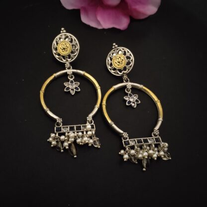 Floral rectangle chandbali - 3