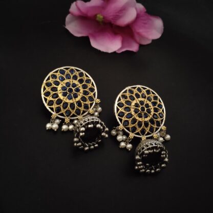 Ornate floral jhumki- 2