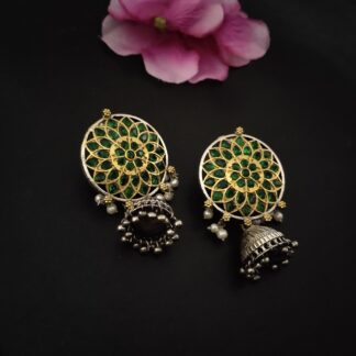 Ornate floral jhumki- 4