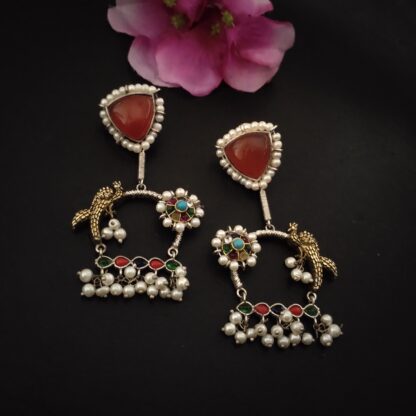 Trikon floral chandbali -5