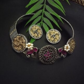 Round texture hasli set - pink