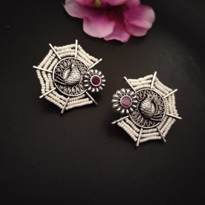 Pearl bird studs -2