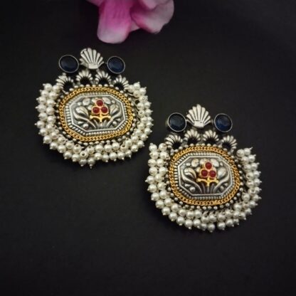Ornate jumbo floral studs -1 - Image 2