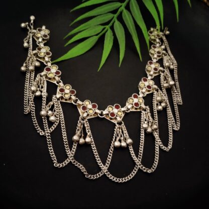 Floral glass Choker -2