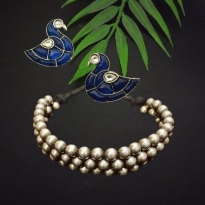 Navy matar choker set