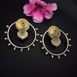 Ornate moti hoops - 3