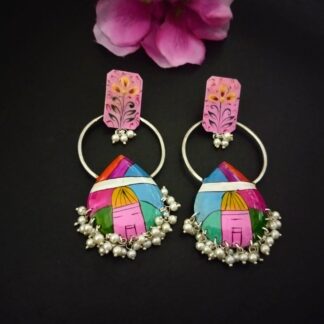 Hp floral hoop stud - 2