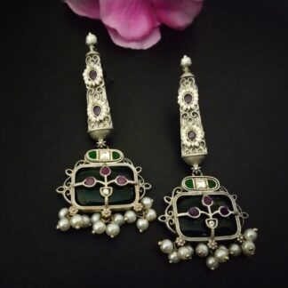 Rectangle green fusion inlay - 2a