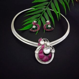 Ruby green  fusion  choker set - 7