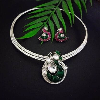 Green ruby  fusion  choker set -3