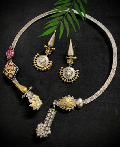 Ornate fusion hasli set - 2