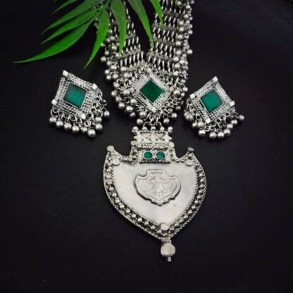 Green jaali tribal set
