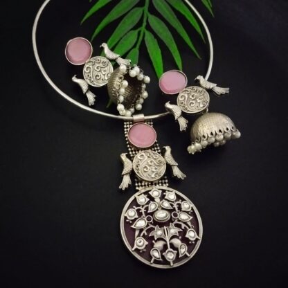 Round chidiya Jhumka hasli set - 3