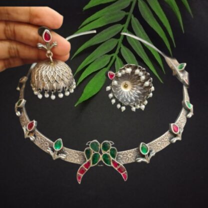Fusion bird hasli jhumka set - 3