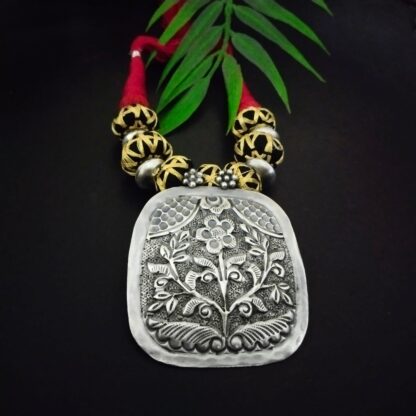 Tribal beaded square chitai - 2