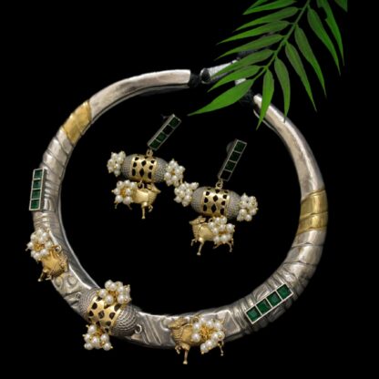 Nandi jb  textured hasli set  - 1